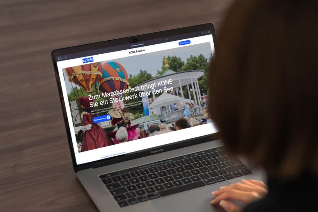 &bdquo;Ein Stockwerk &uuml;ber den See&ldquo;: Website f&uuml;r den KONE Pavillon zum Maschseefest