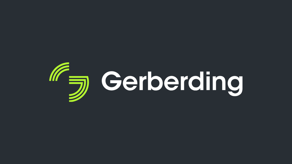 Referenz Gerberding Vaternam Branding 13 Logo auf Anthrazit