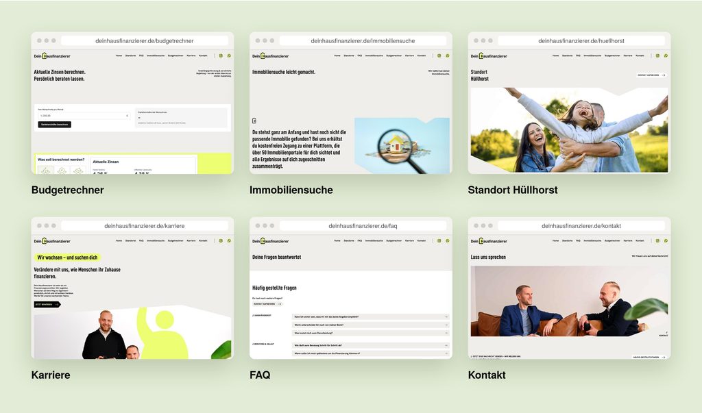 43 Website Unterseiten