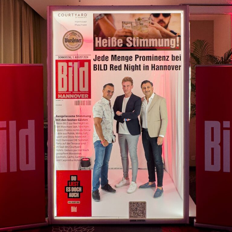 Aufsteller der BILD Red Night in Hannover