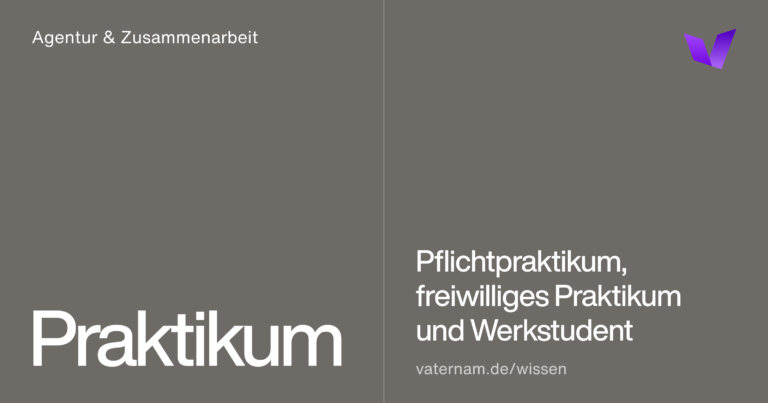 Grafik zum Artikel: Pflichtpraktikum, freiwilliges Praktikum und Werkstudent:in: alles, was du wissen musst